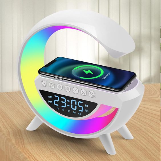 4-in-1 LED Lamp with Bluetooth Speaker & Wireless Charger
