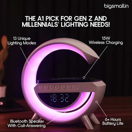 4-in-1 LED Lamp with Bluetooth Speaker &amp; Wireless Charger